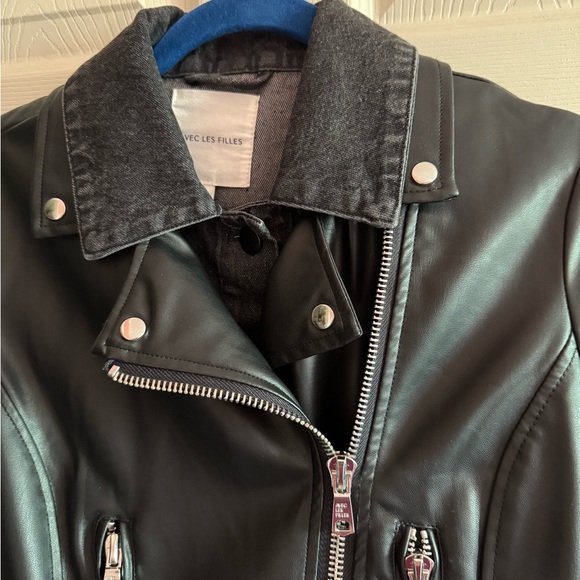 Alex Les Filles faux leather moto jacket - Picture 2 of 9